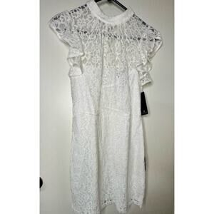 Lulus white lace mini dress NWT Size medium